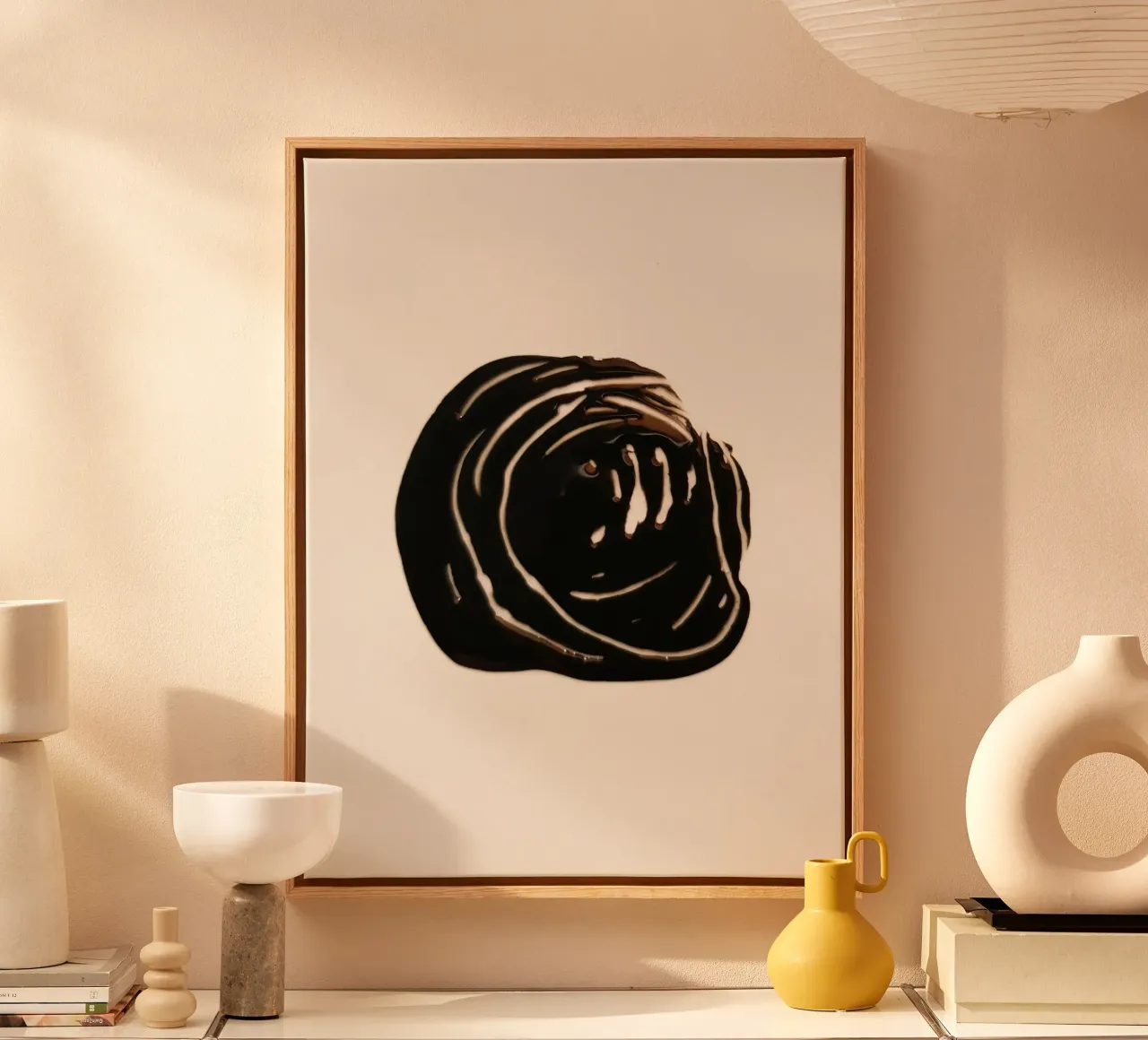Ink Shape 1 | Minimal Abstract Leinwand von sabidussi