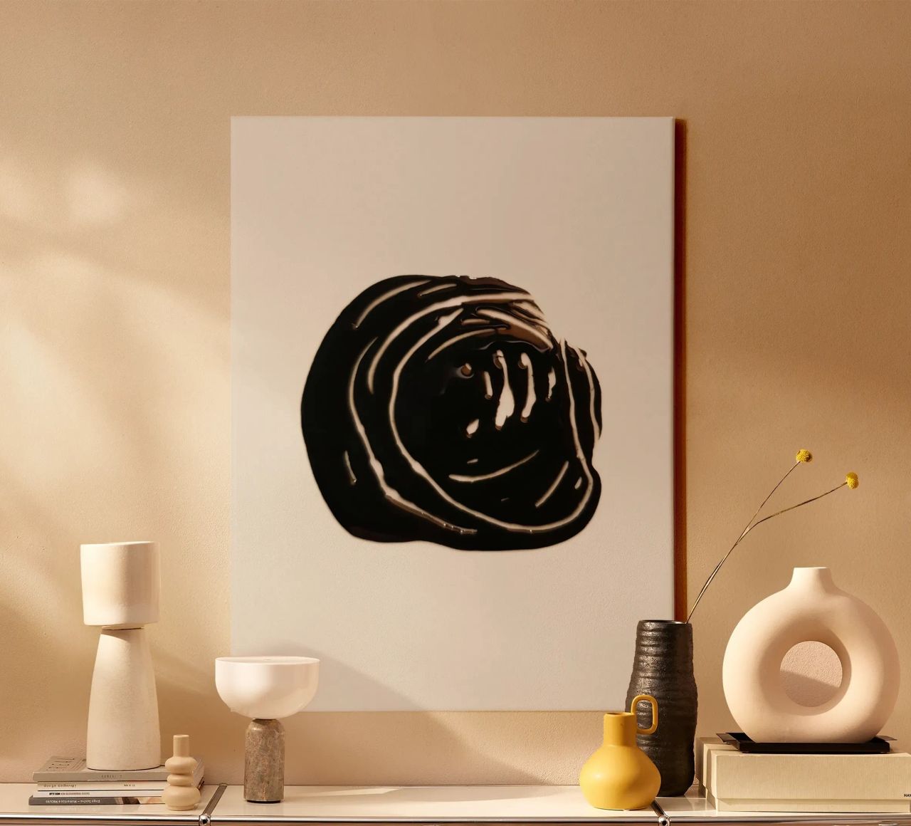 Ink Shape 1 | Minimal Abstract tela da sabidussi