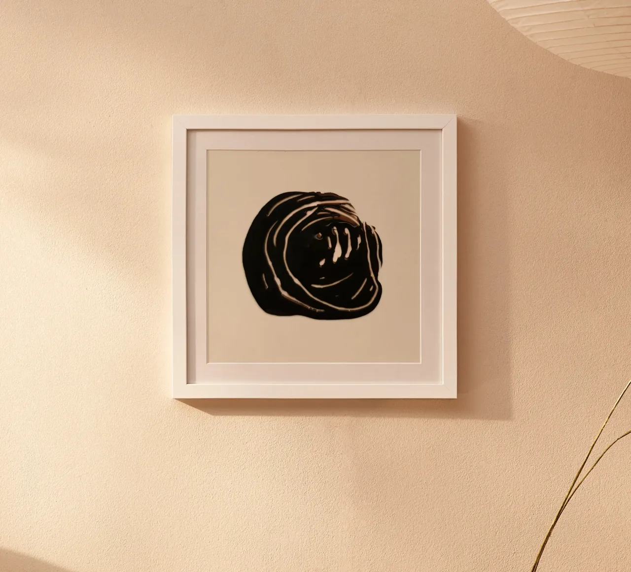 Ink Shape 1 | Minimal Abstract Poster mit Kunststoffrahmen von sabidussi