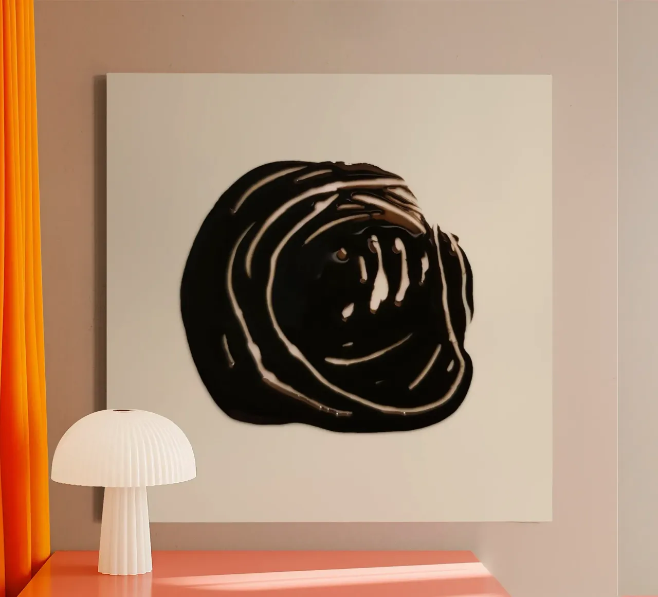Ink Shape 1 | Minimal Abstract tela da sabidussi