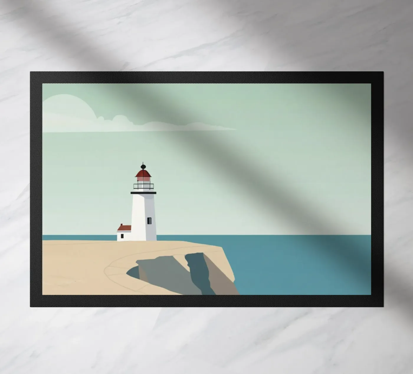 White lighthouse doormat by SONN DECO
