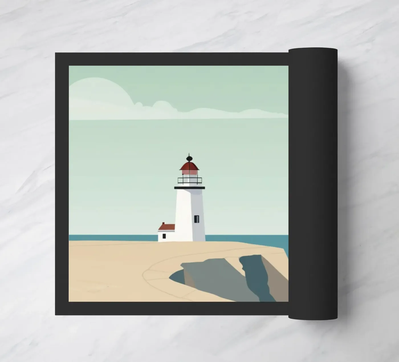 White lighthouse doormat by SONN DECO