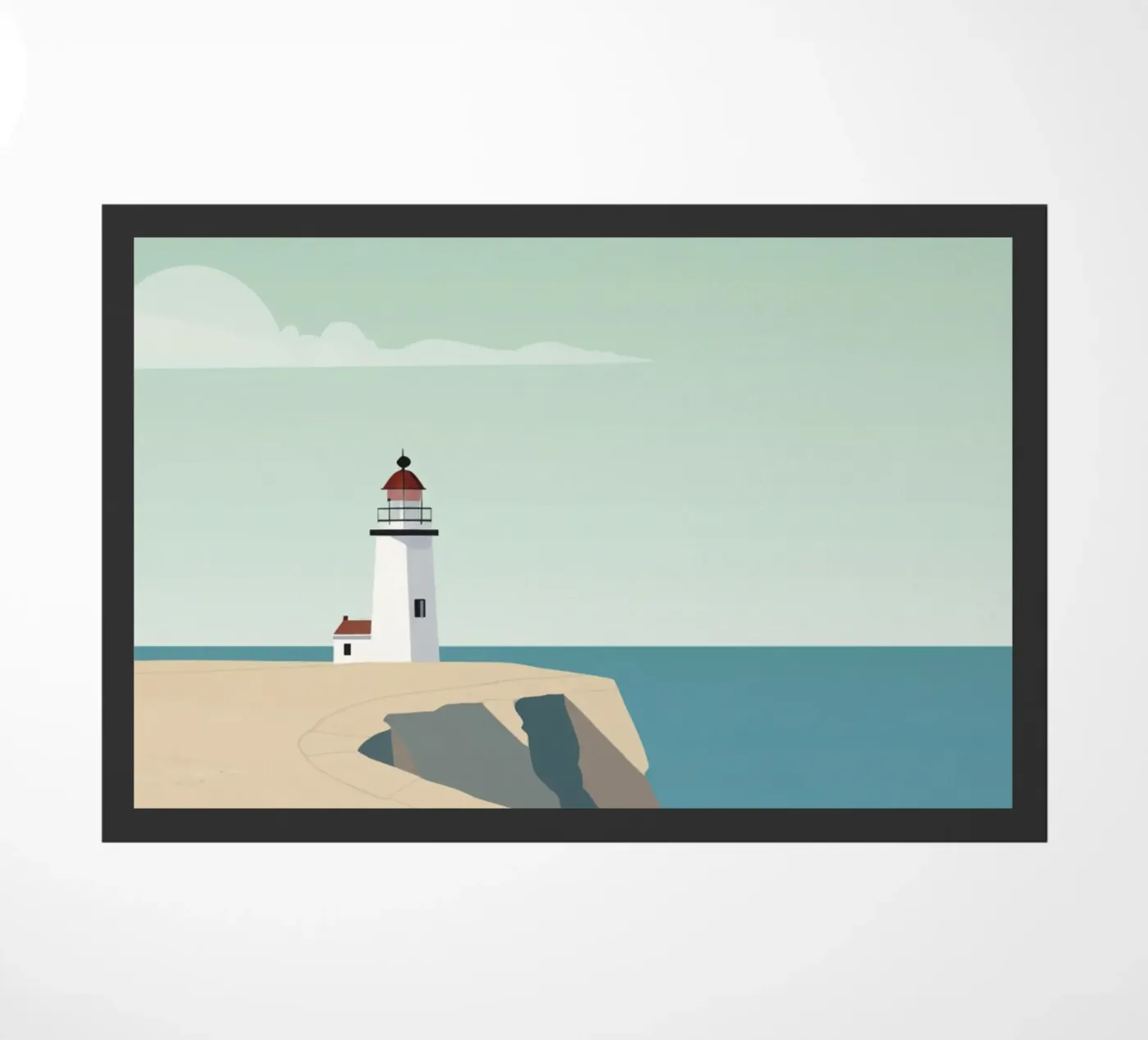 White lighthouse doormat by SONN DECO