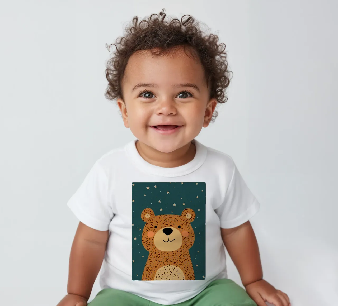 Bear And Stars maglietta neonato da treechild