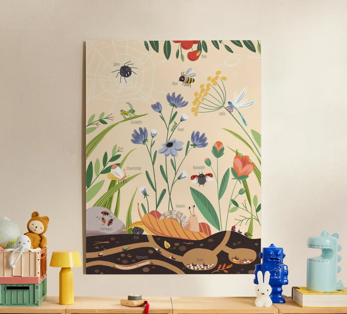 Gartentiere acryl van VIERUNDFÜNFZIG