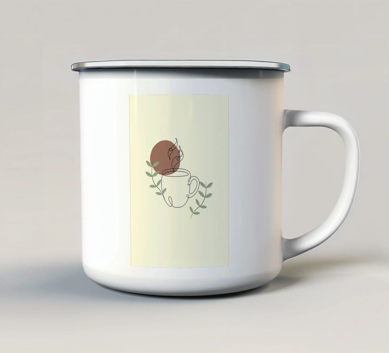 Steaming cup of coffee tazza in smalto da LisaArtes