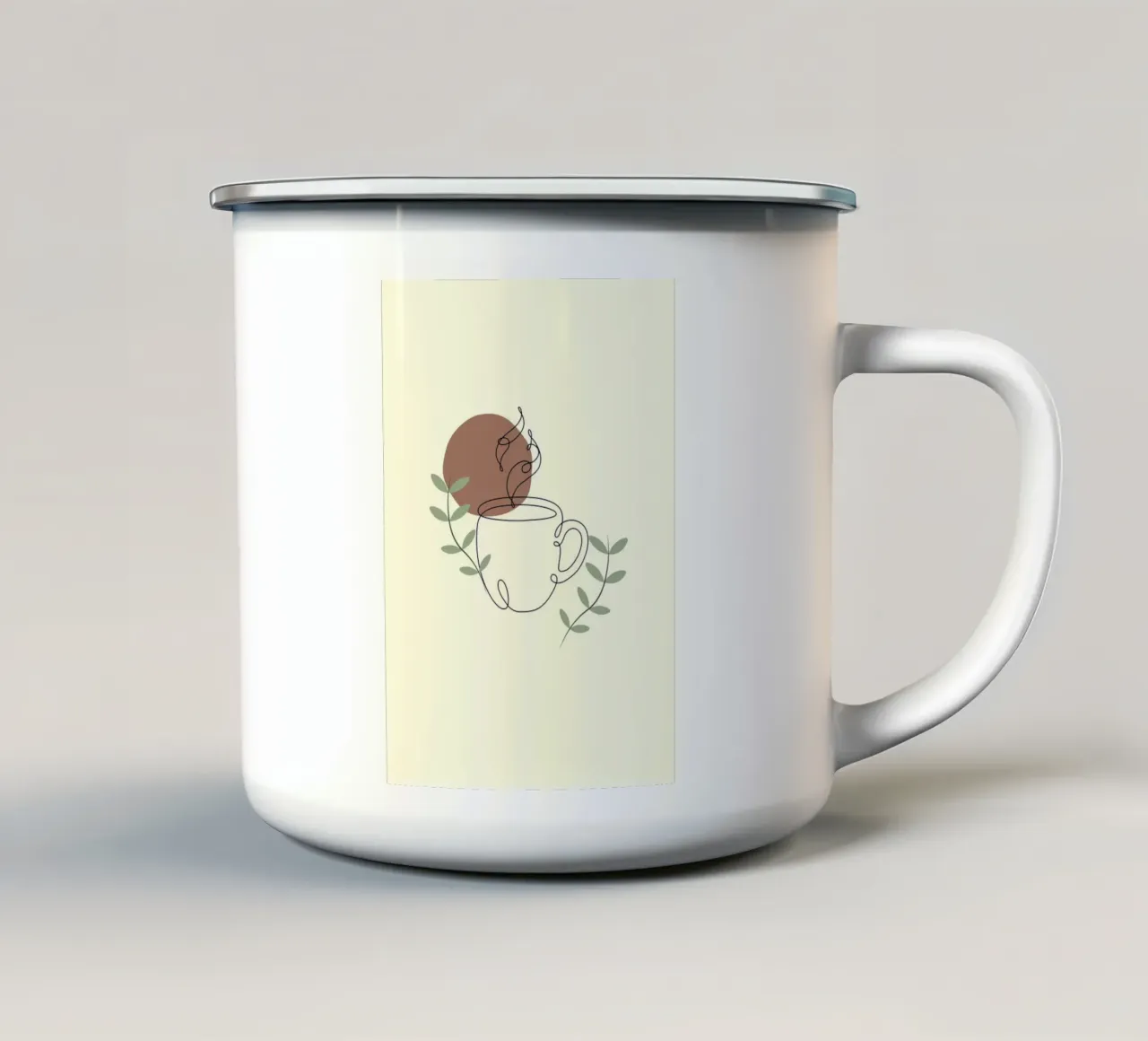 Steaming cup of coffee tazza in smalto da LisaArtes