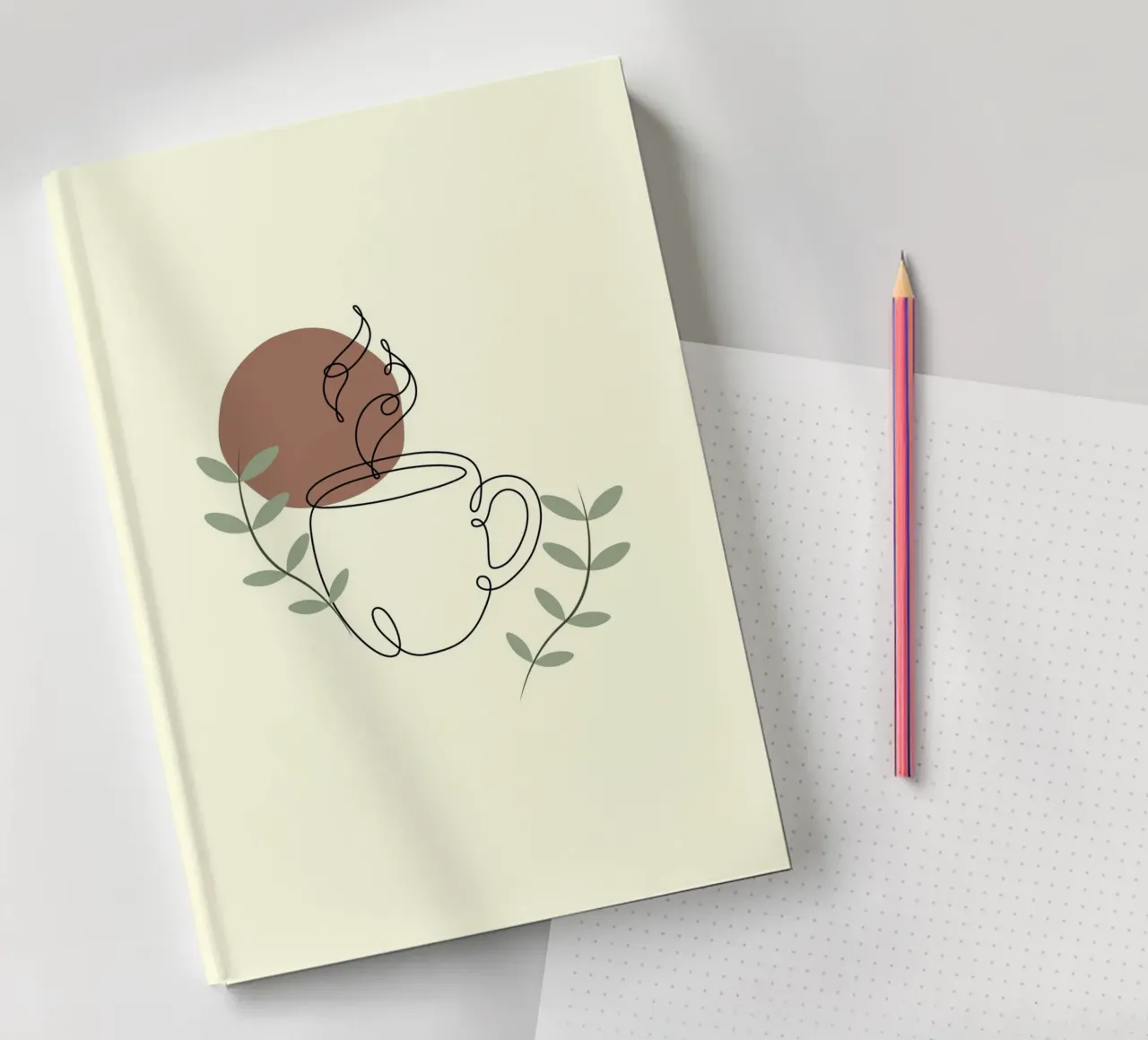 Steaming cup of coffee notebook by LisaArtes