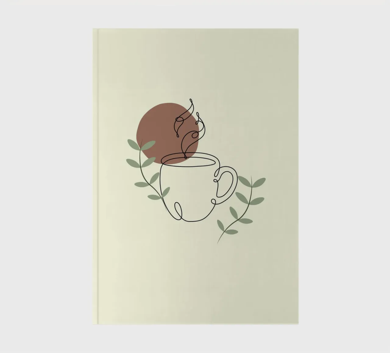 Steaming cup of coffee notebook by LisaArtes