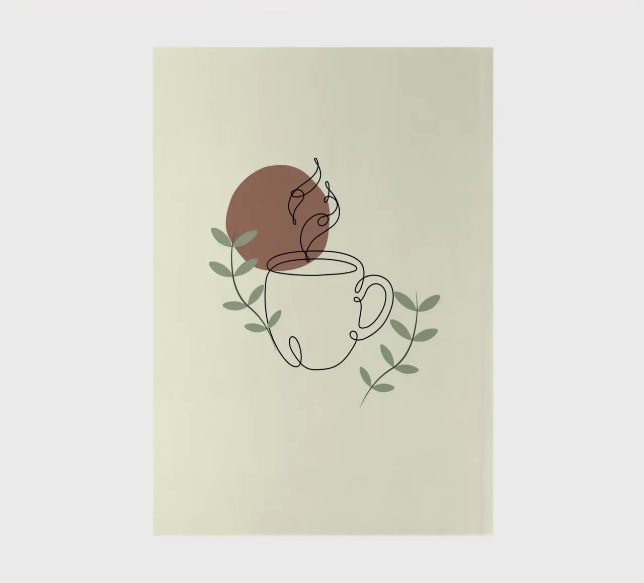Steaming cup of coffee notebook by LisaArtes