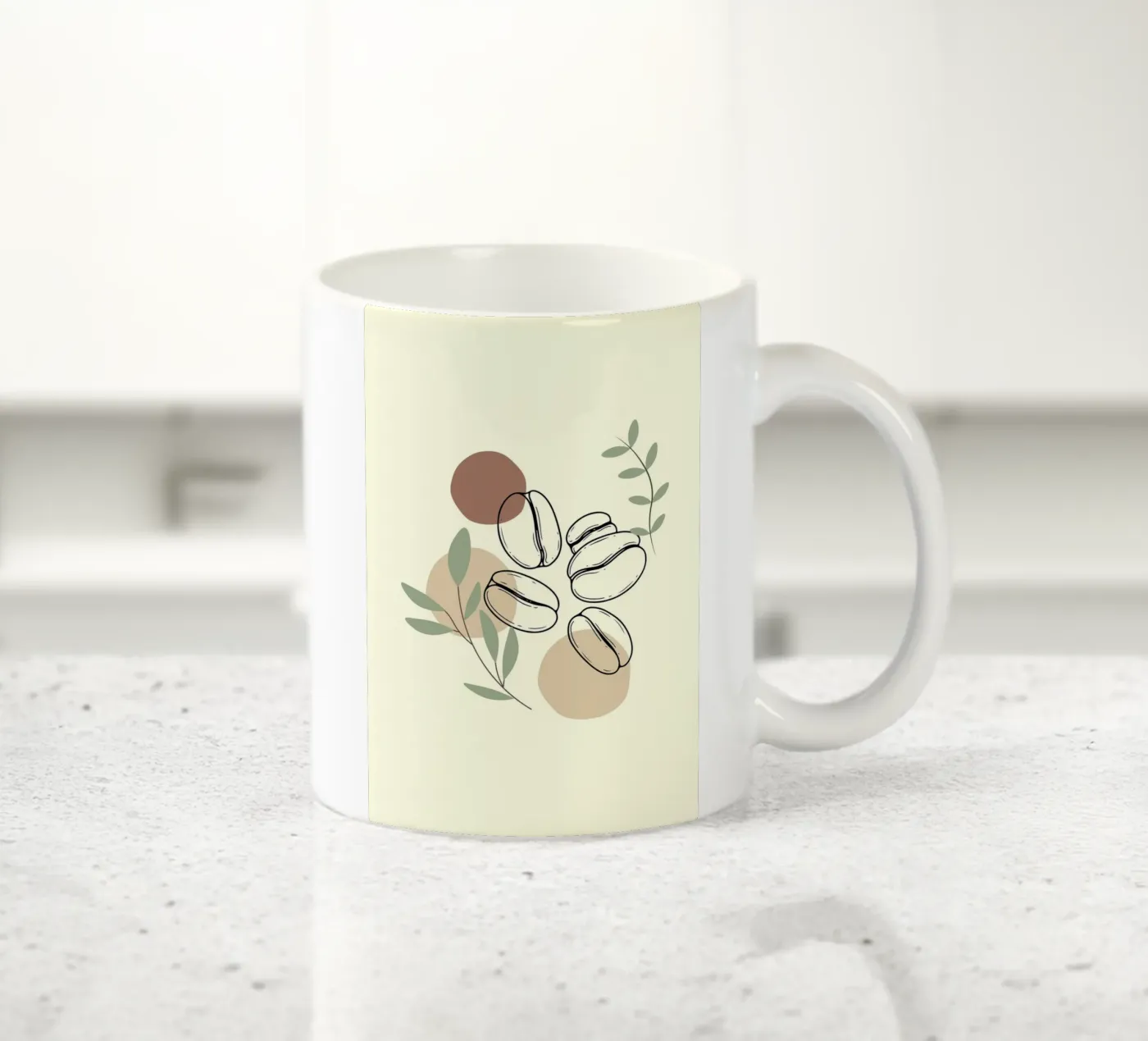 Coffee beans ceramic mug by LisaArtes