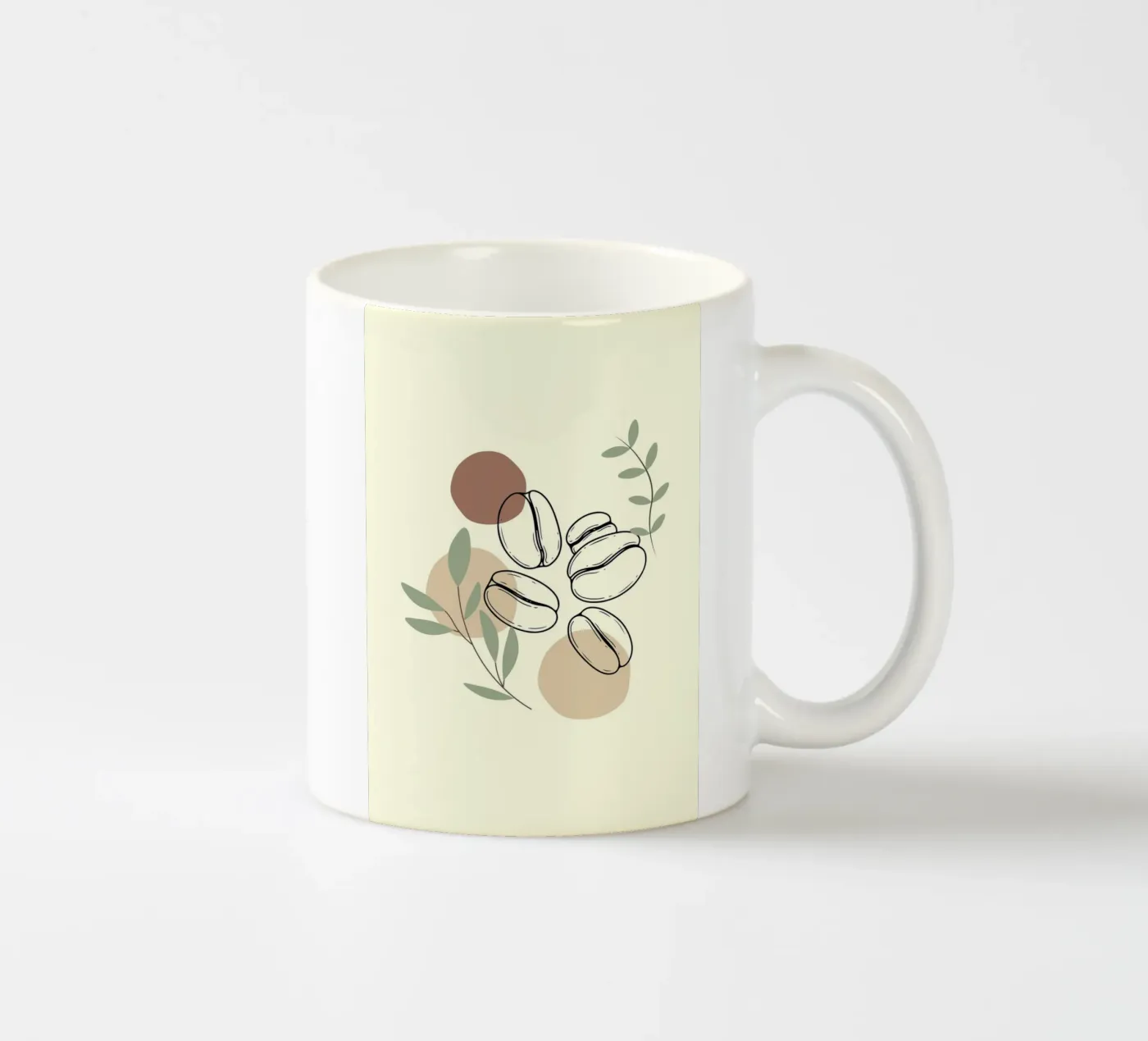 Coffee beans ceramic mug by LisaArtes