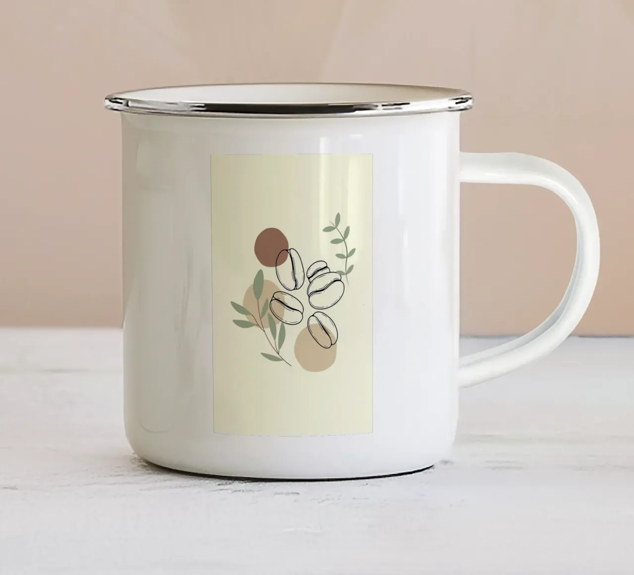 Coffee beans tazza in smalto da LisaArtes