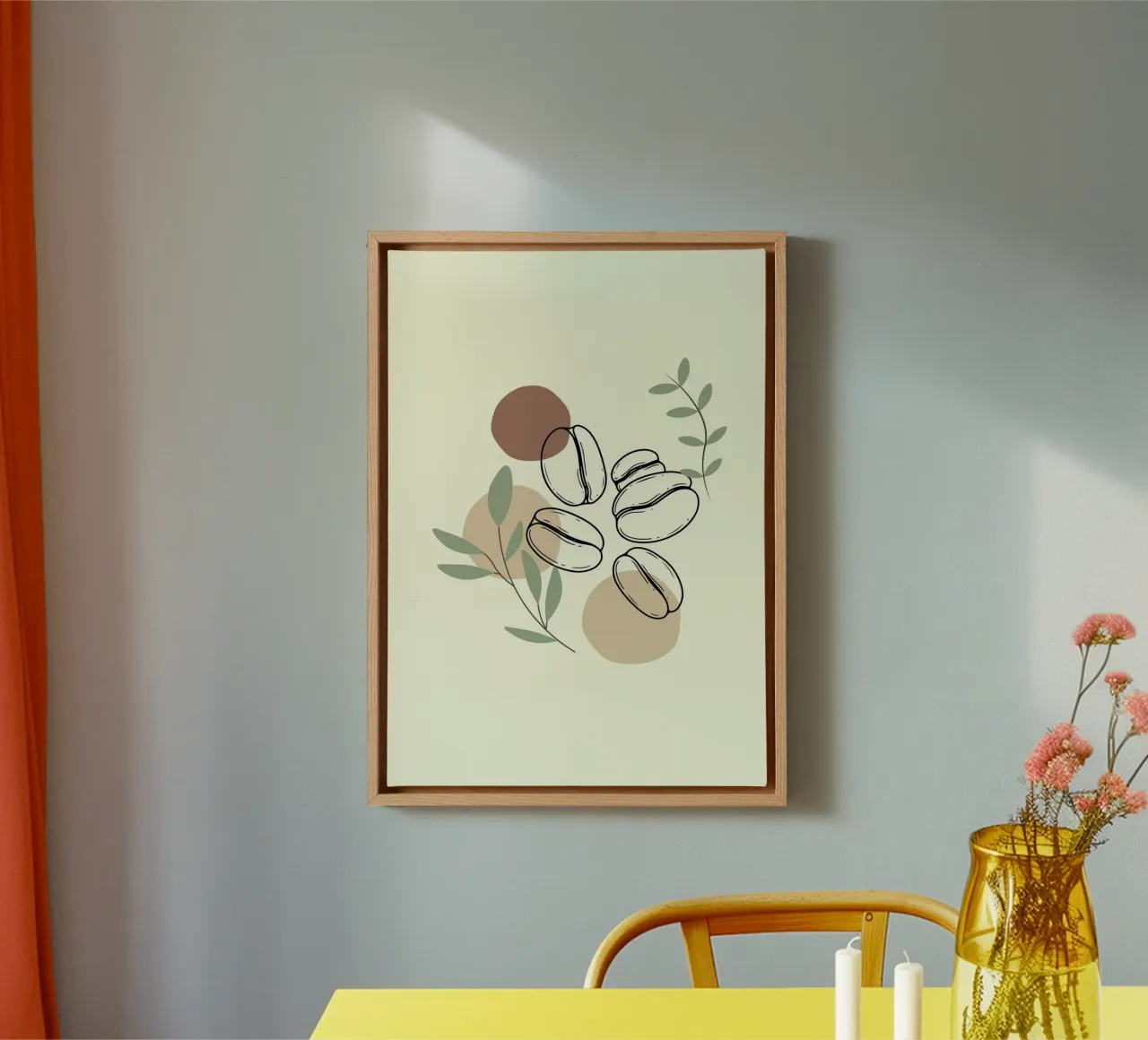 Coffee beans canvas met Baklijst van LisaArtes