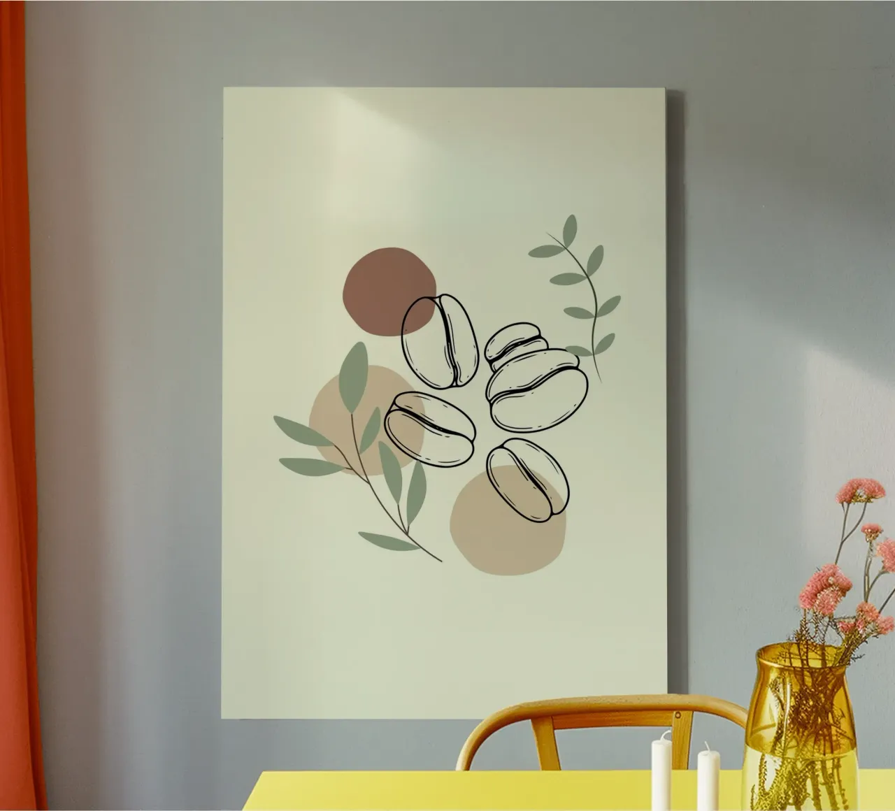 Coffee beans canvas met Baklijst van LisaArtes