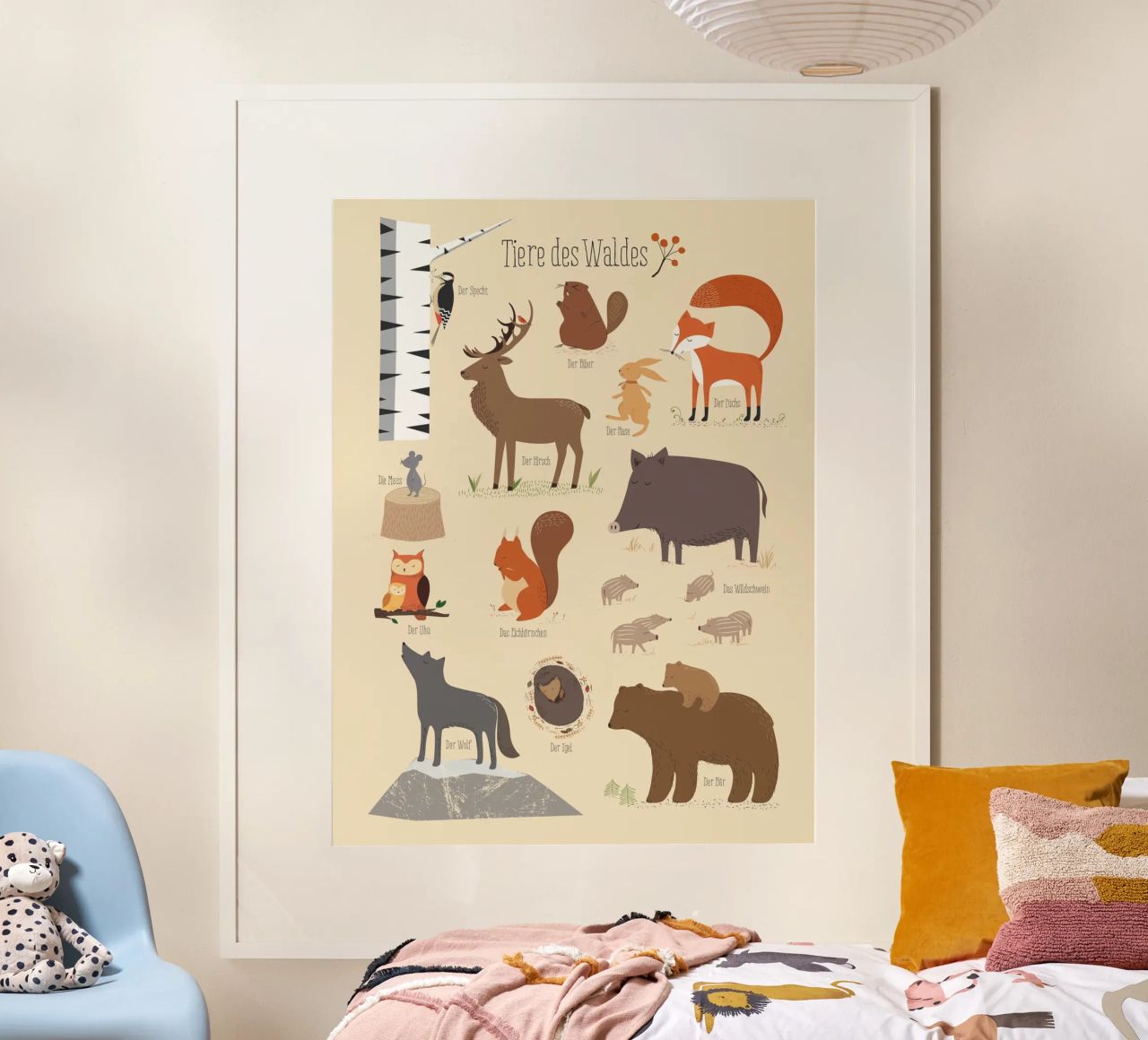 Tiere des Waldes poster de VIERUNDFÜNFZIG