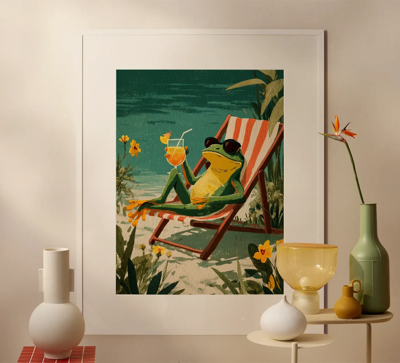 Poolside Frog poster by aisatsana