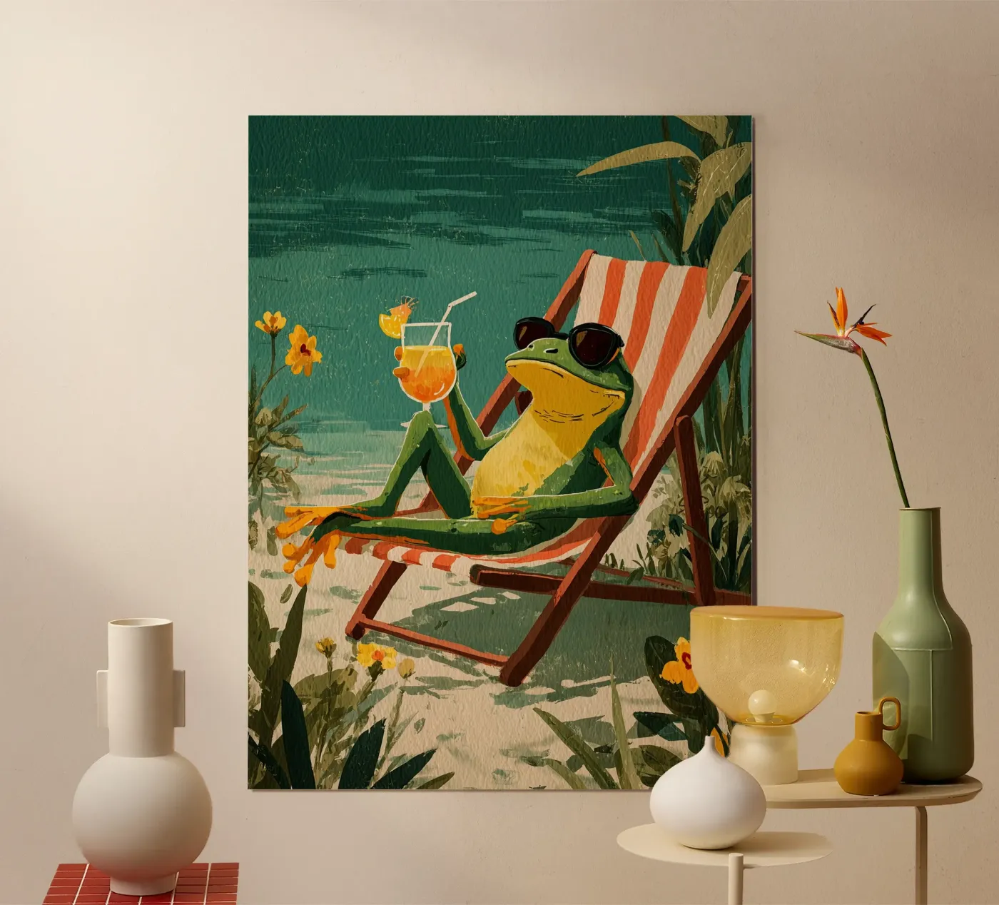 Poolside Frog poster by aisatsana
