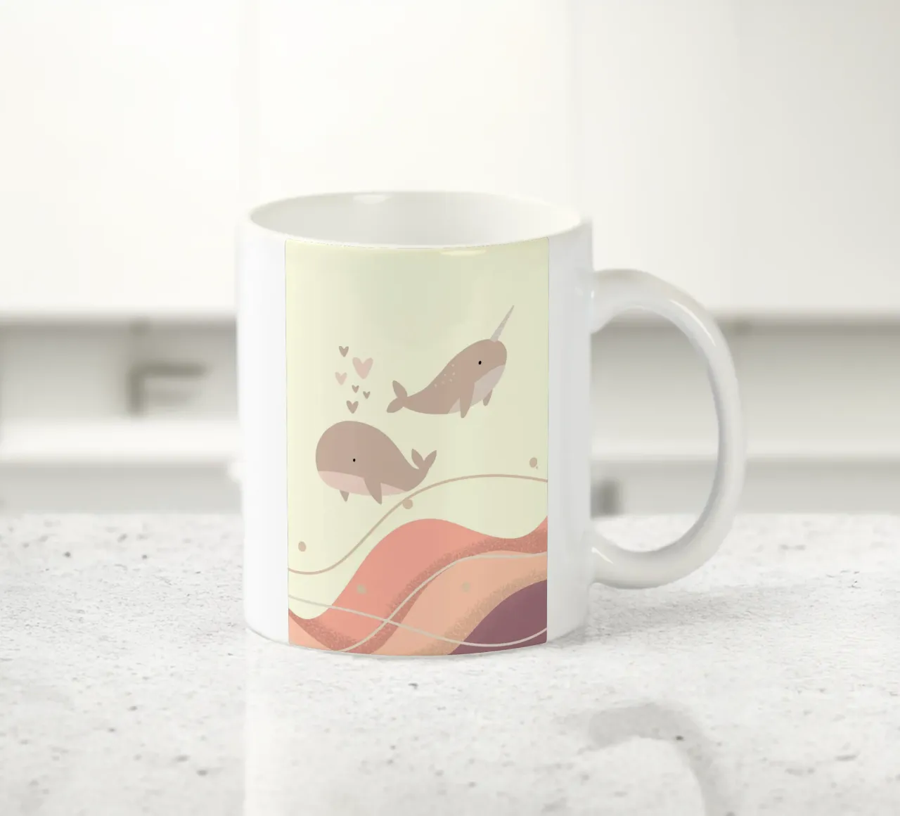 Two adorable whales tazza in ceramica da LisaArtes