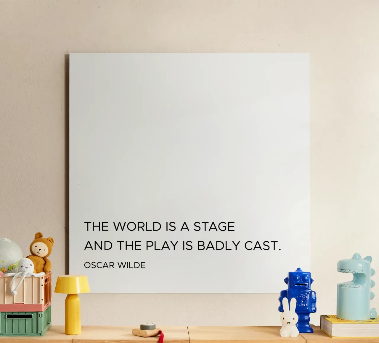 The world is a stage and the play is badly cast quote alu-dibond by Paigaam Studio