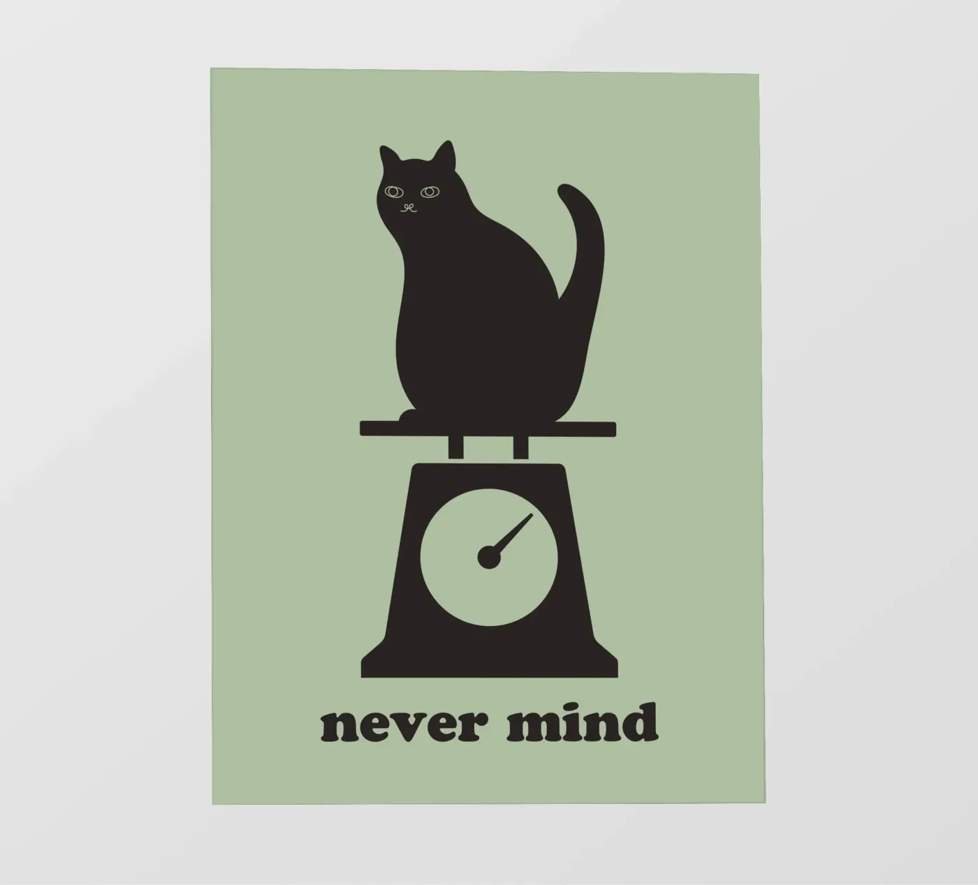never mind cat fotobehang van natural neutral