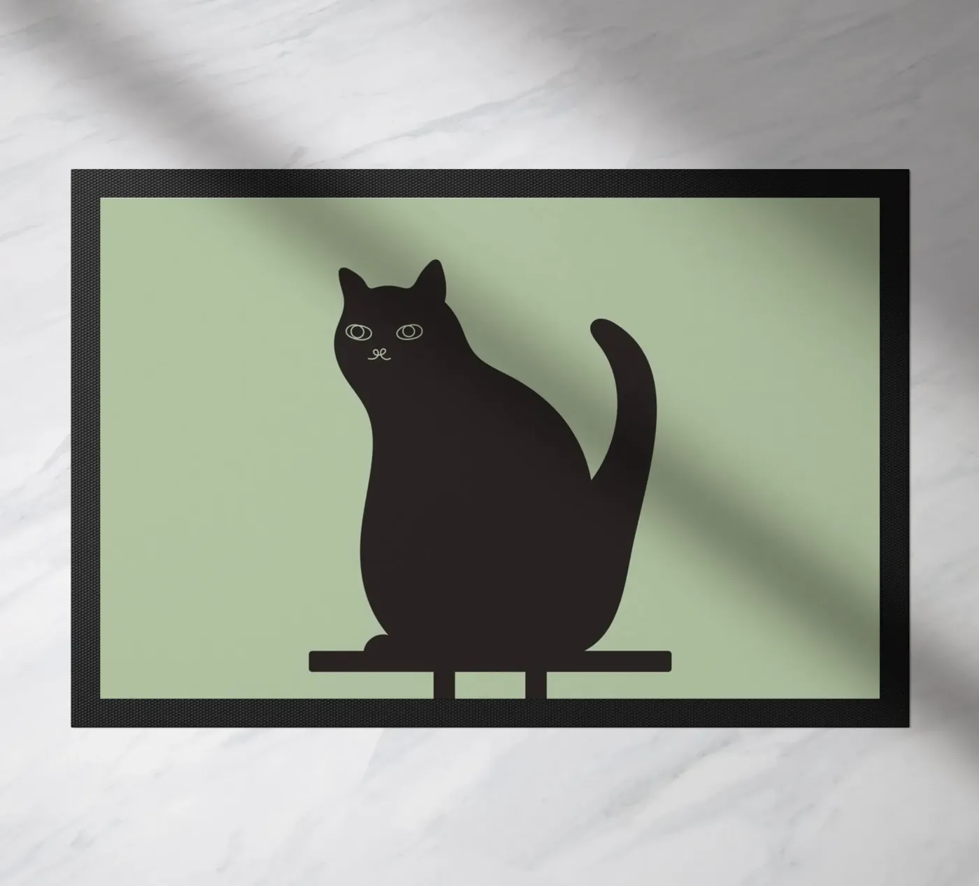 never mind cat doormat by natural neutral