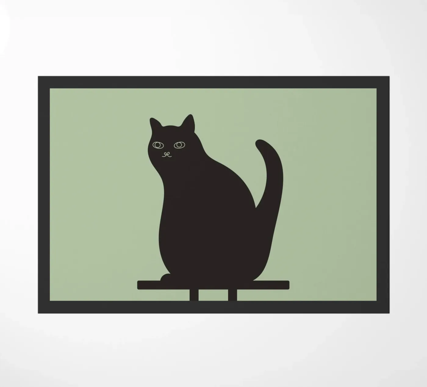 never mind cat doormat by natural neutral