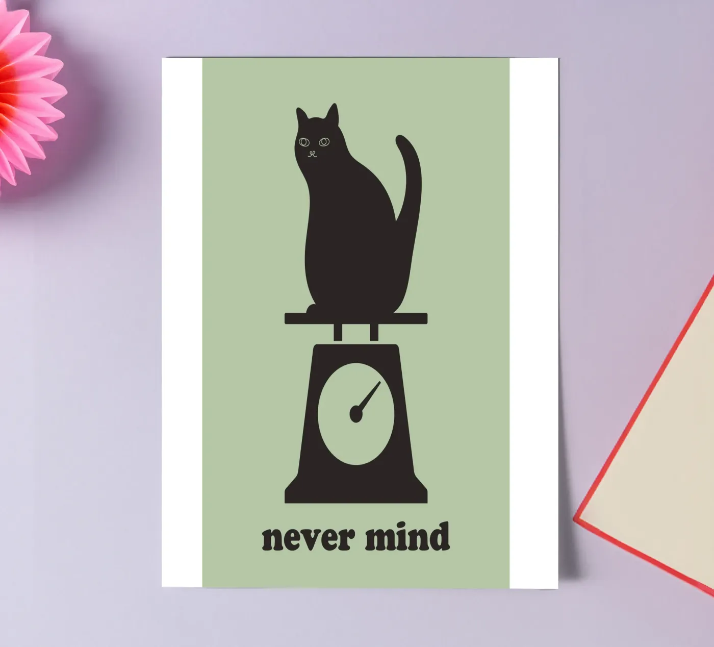 never mind cat sticker sheet by natural neutral