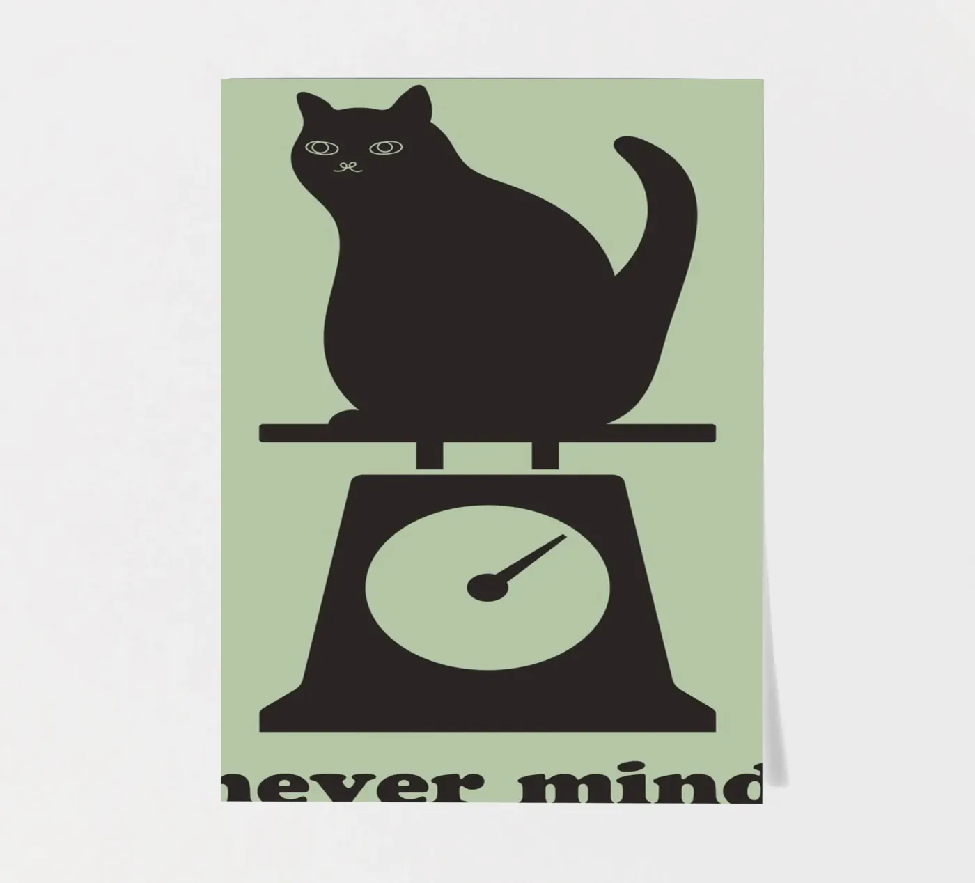 never mind cat sticker sheet by natural neutral