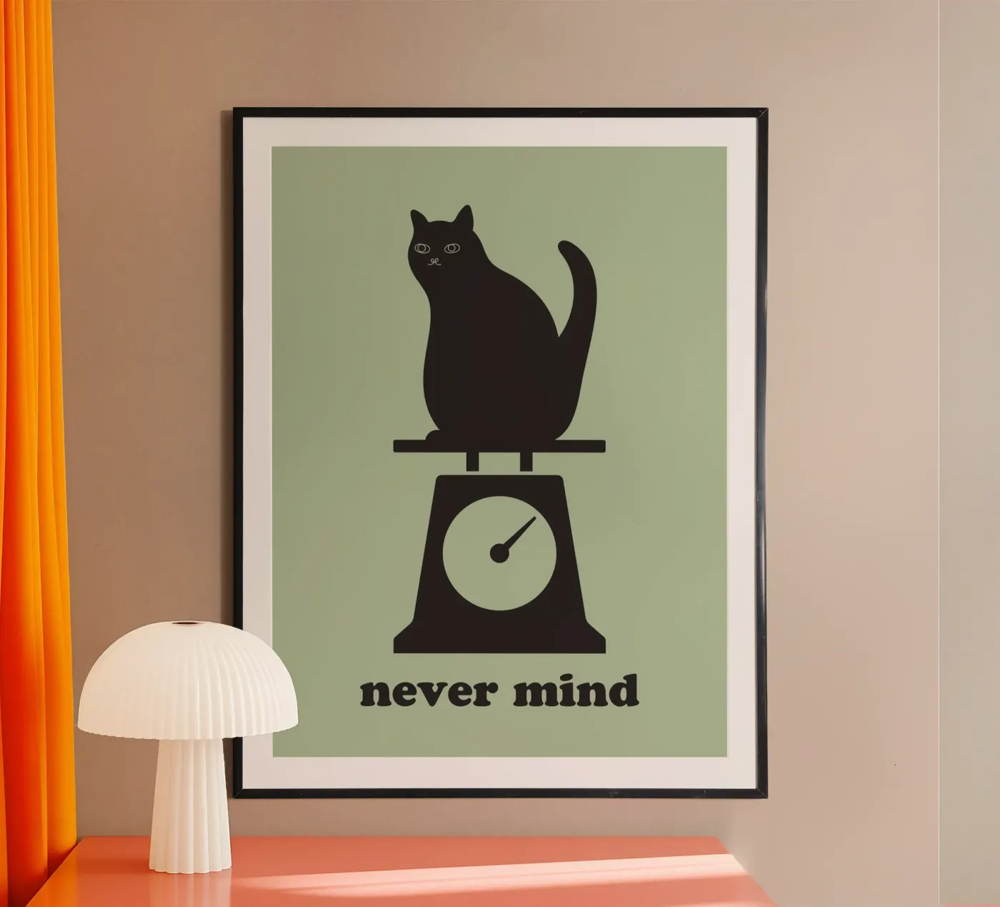 never mind cat poster de natural neutral