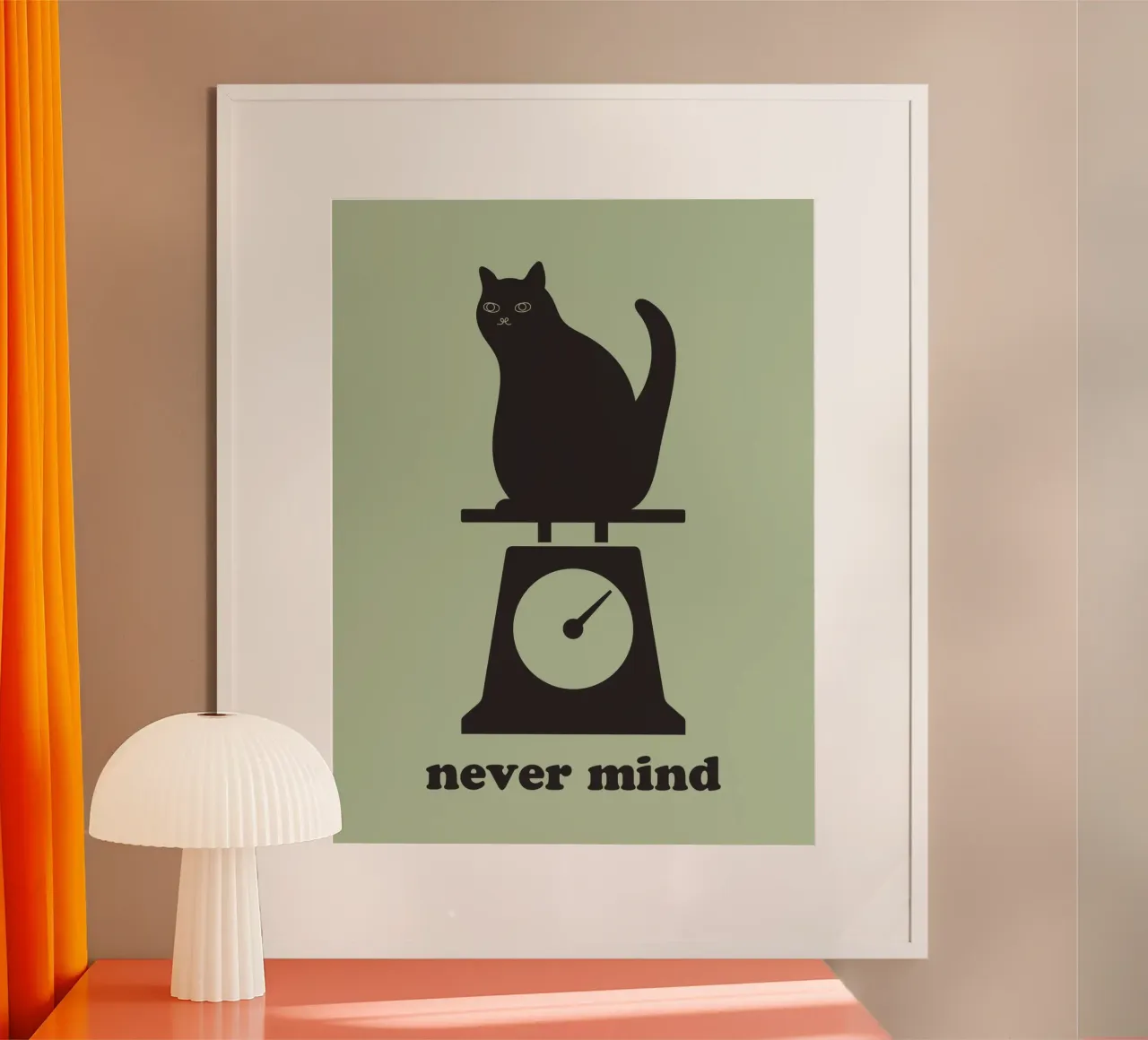never mind cat poster da natural neutral