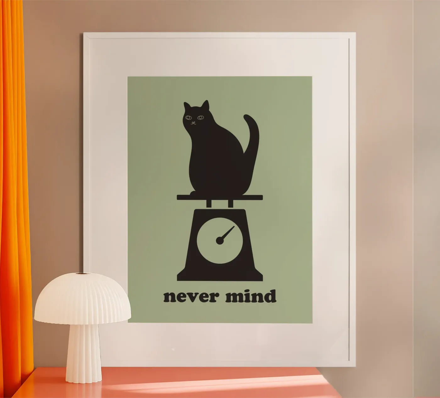 never mind cat poster de natural neutral