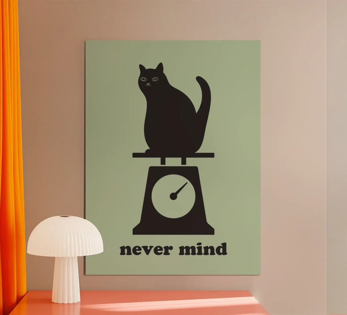 never mind cat poster de natural neutral