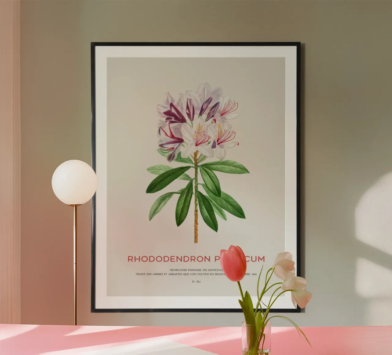 Pontischer Rhododendron oder Rhododendron Ponticum Hahnemühle von Vintagrafica