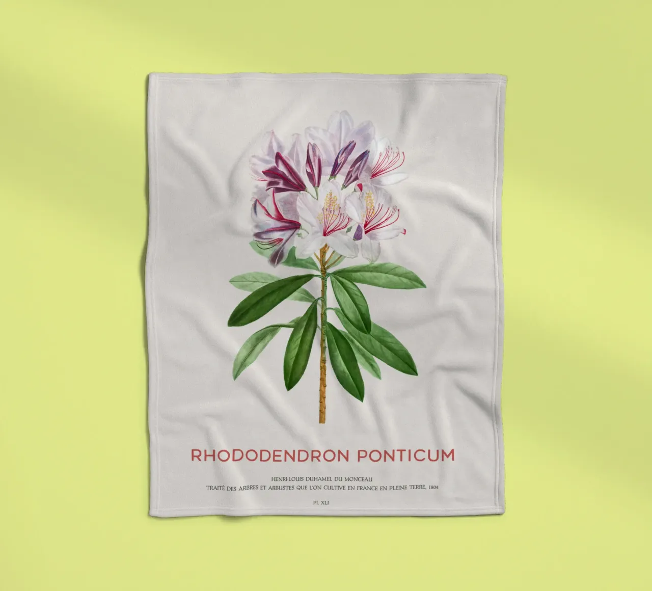 Pontischer Rhododendron oder Rhododendron Ponticum Fleecedecke von Vintagrafica