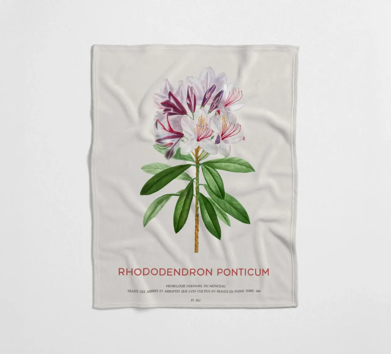 Pontischer Rhododendron oder Rhododendron Ponticum Fleecedecke von Vintagrafica