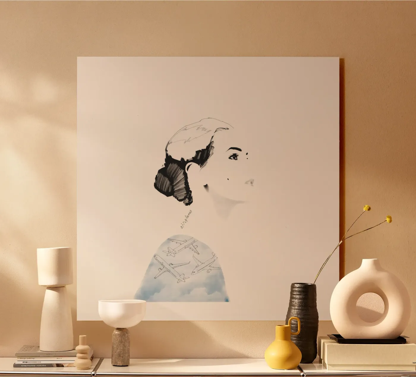 Airplanes Acryl-Glas von Manuel Rebollo