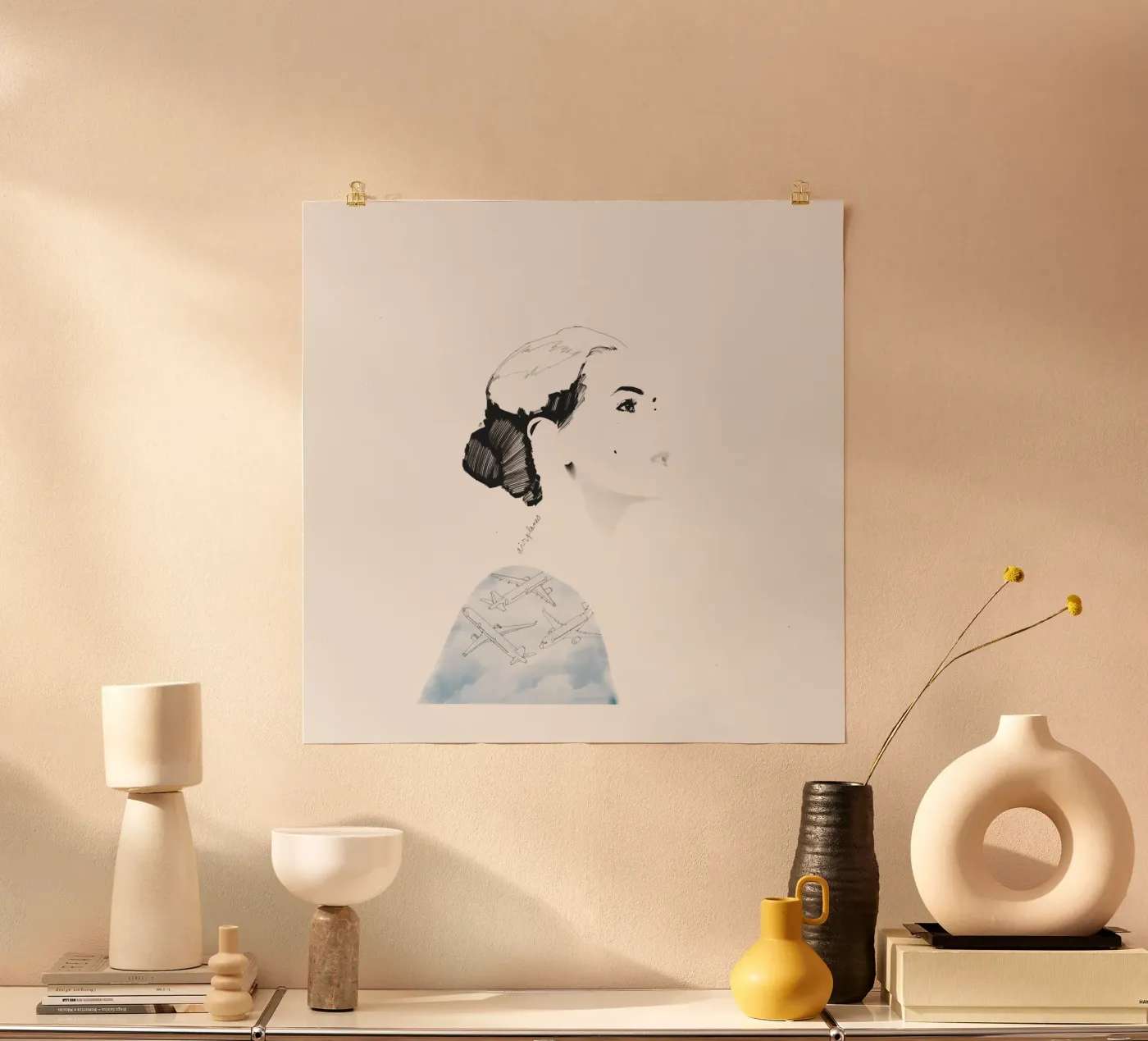 Airplanes Poster von Manuel Rebollo