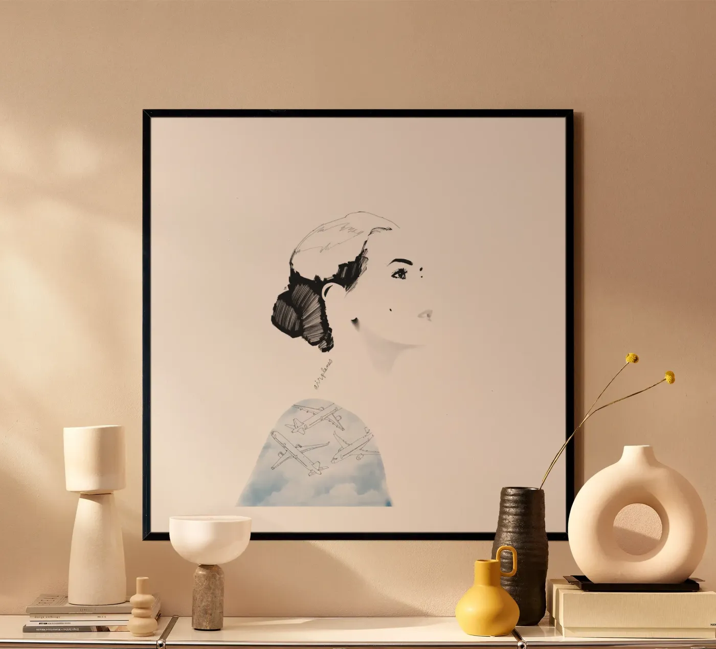 Airplanes Poster von Manuel Rebollo