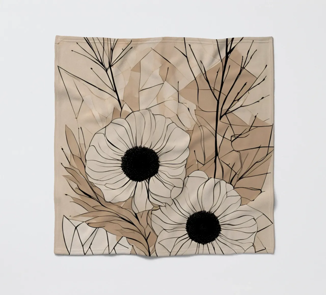 Just flower 2 fleece blanket by Rezh creations