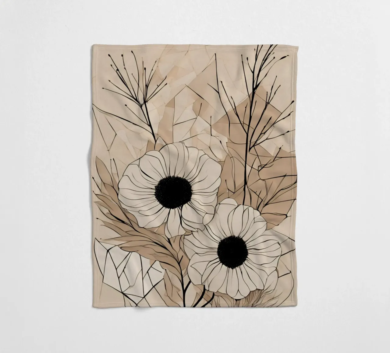 Just flower 2 fleece blanket by Rezh creations