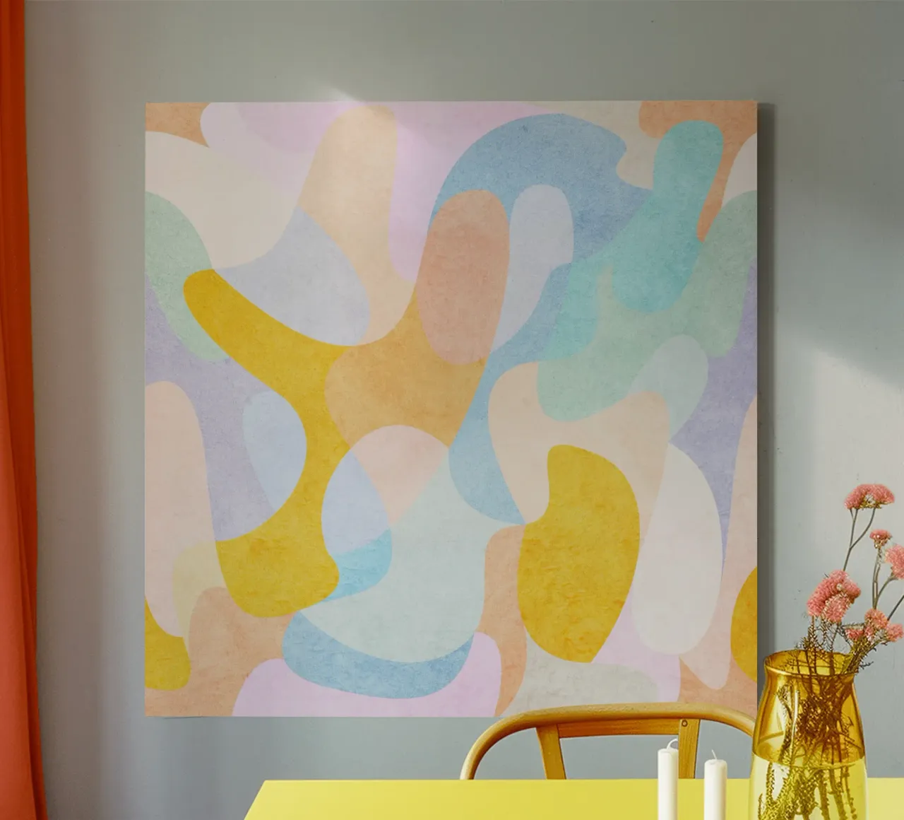 Golden Pattern canvas by Abstract 888