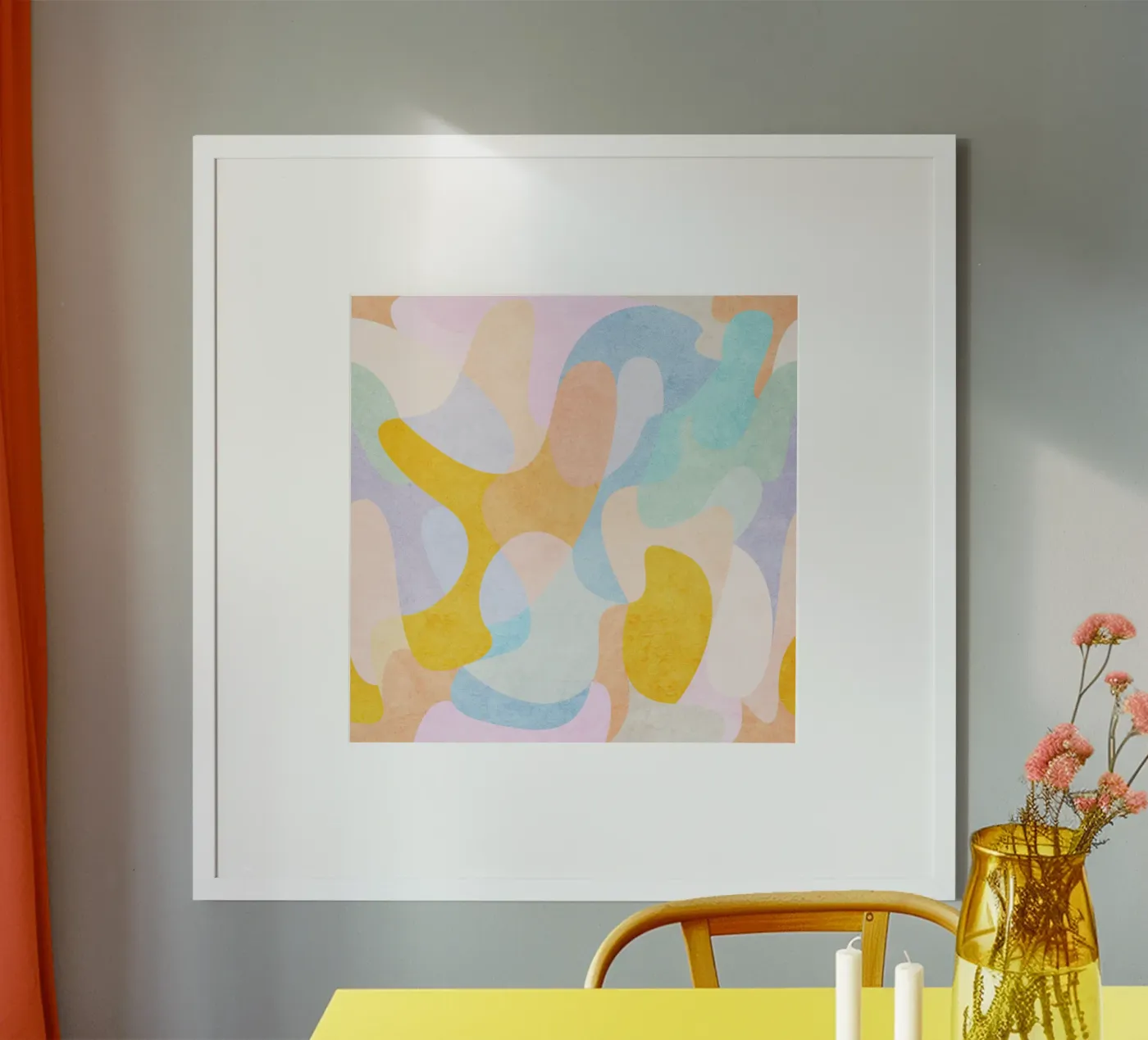 Golden Pattern poster van Abstract Joy