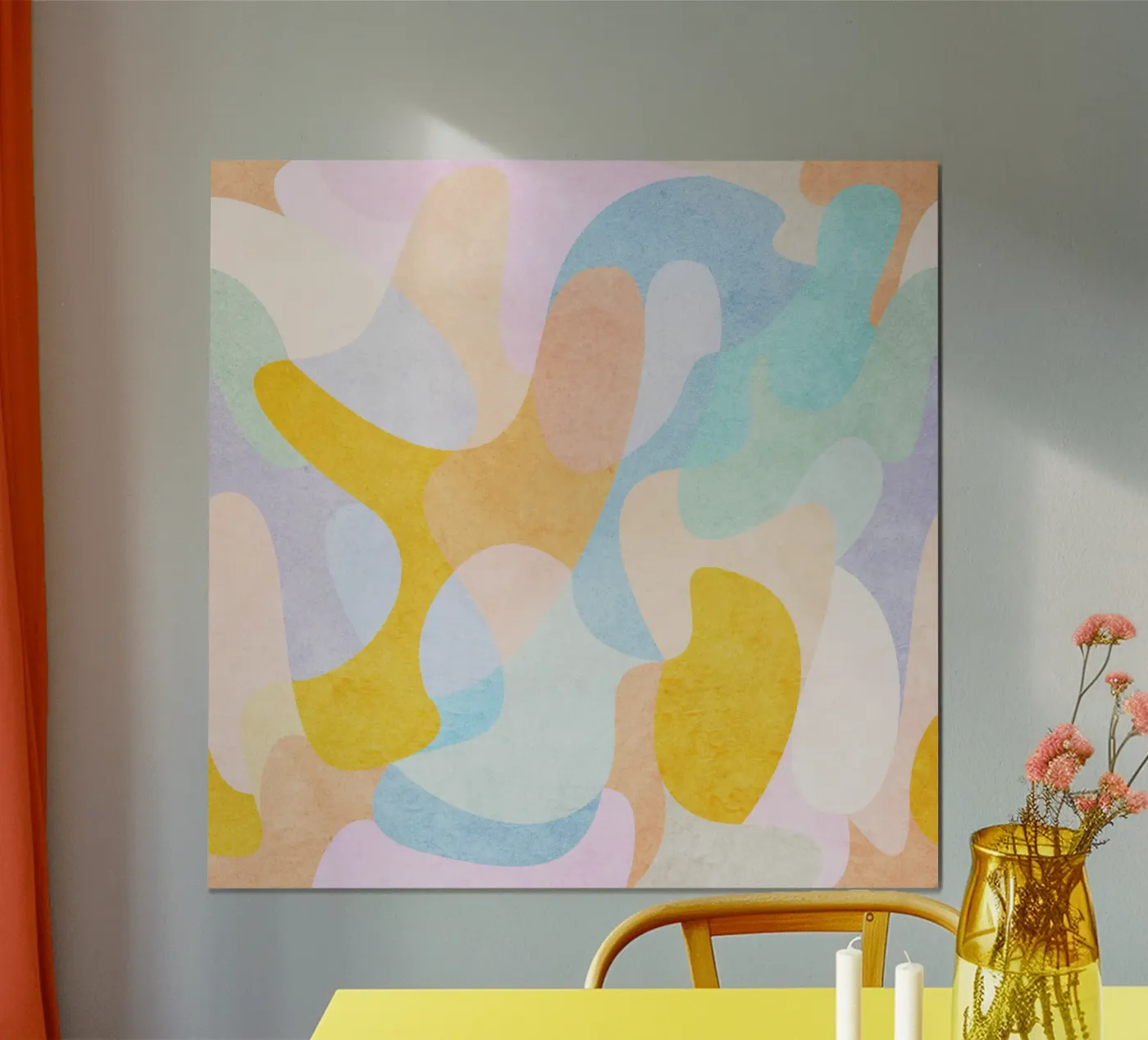 Golden Pattern poster van Abstract Joy