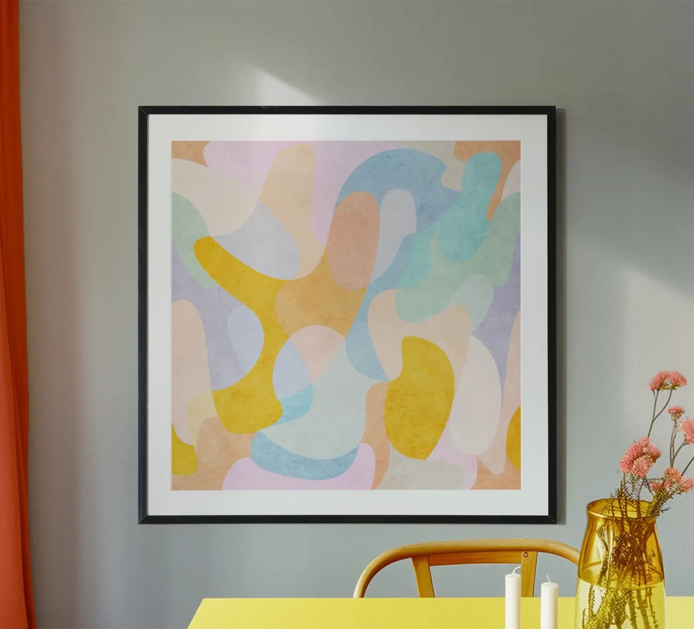 Golden Pattern poster van Abstract Joy