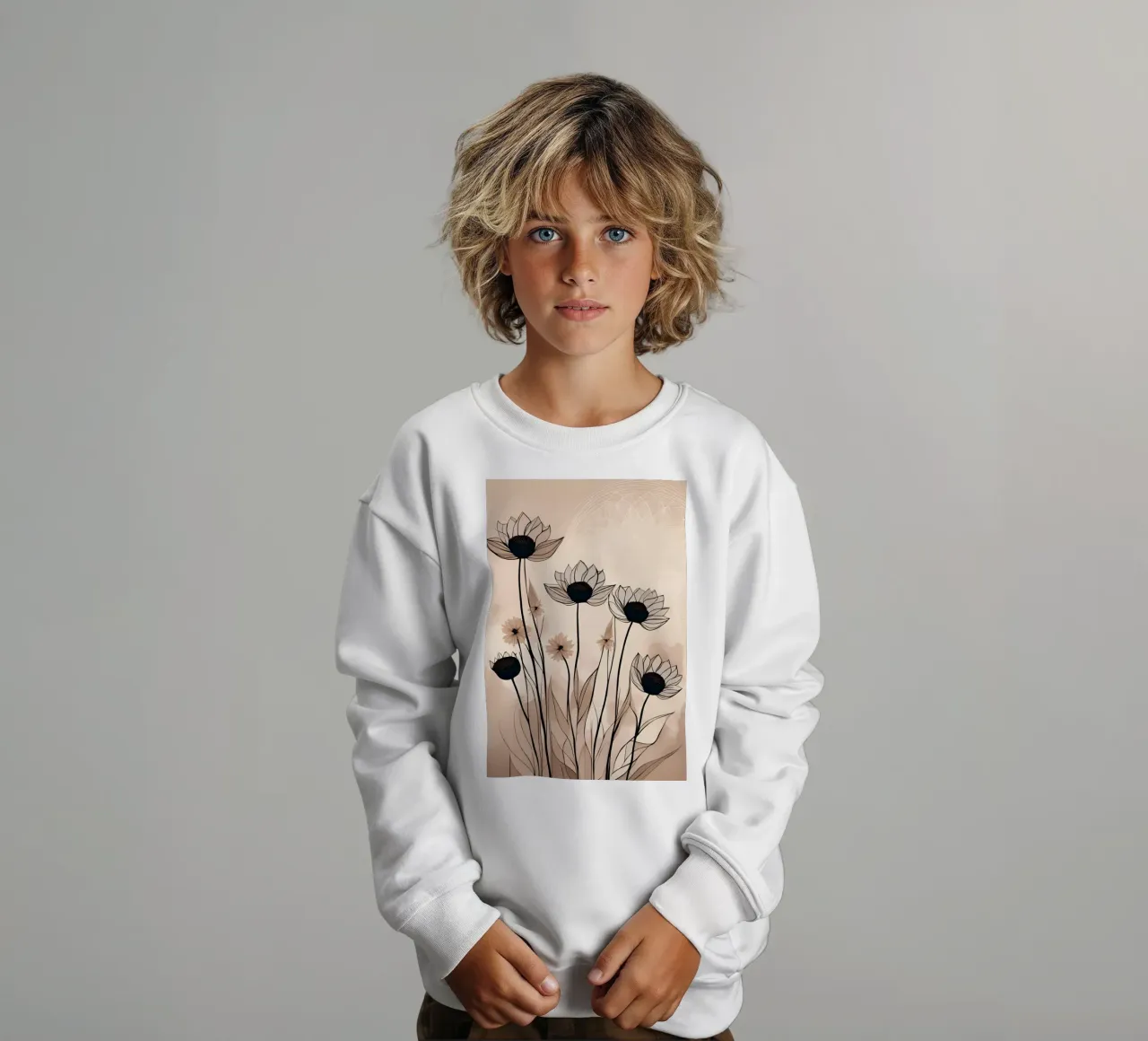 Solo fiori 3 felpa bambino da Rezh creations