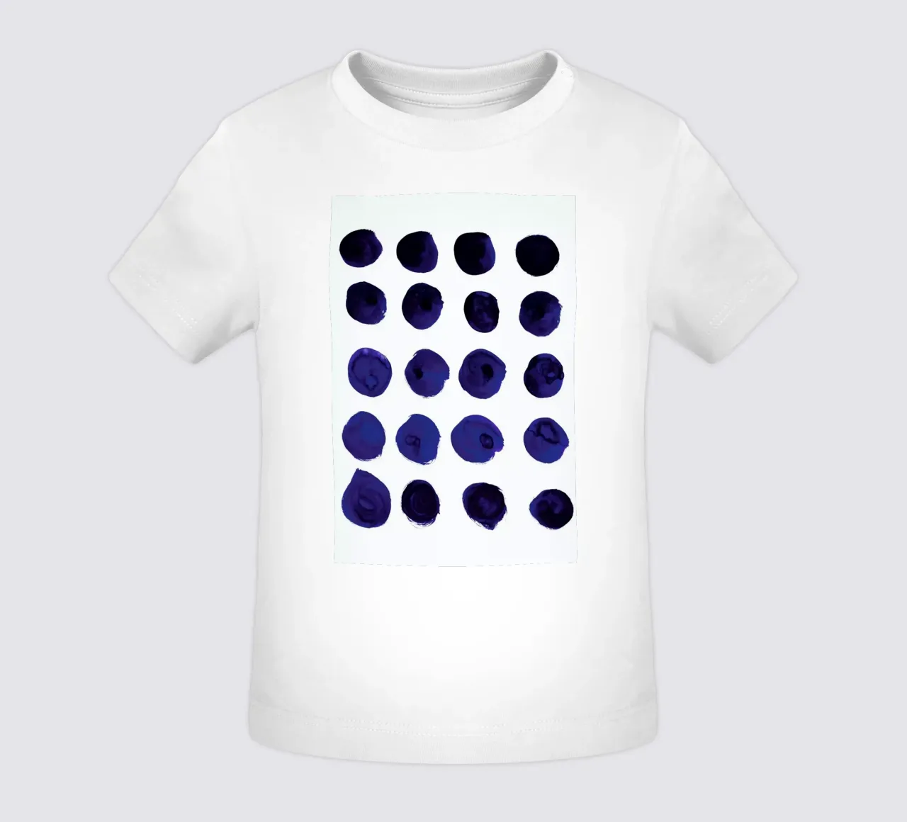 Blue Dots baby t-shirt by Amy Sia
