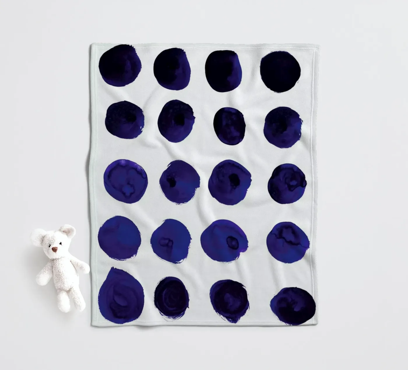 Blue Dots fleecedeken van Amy Sia
