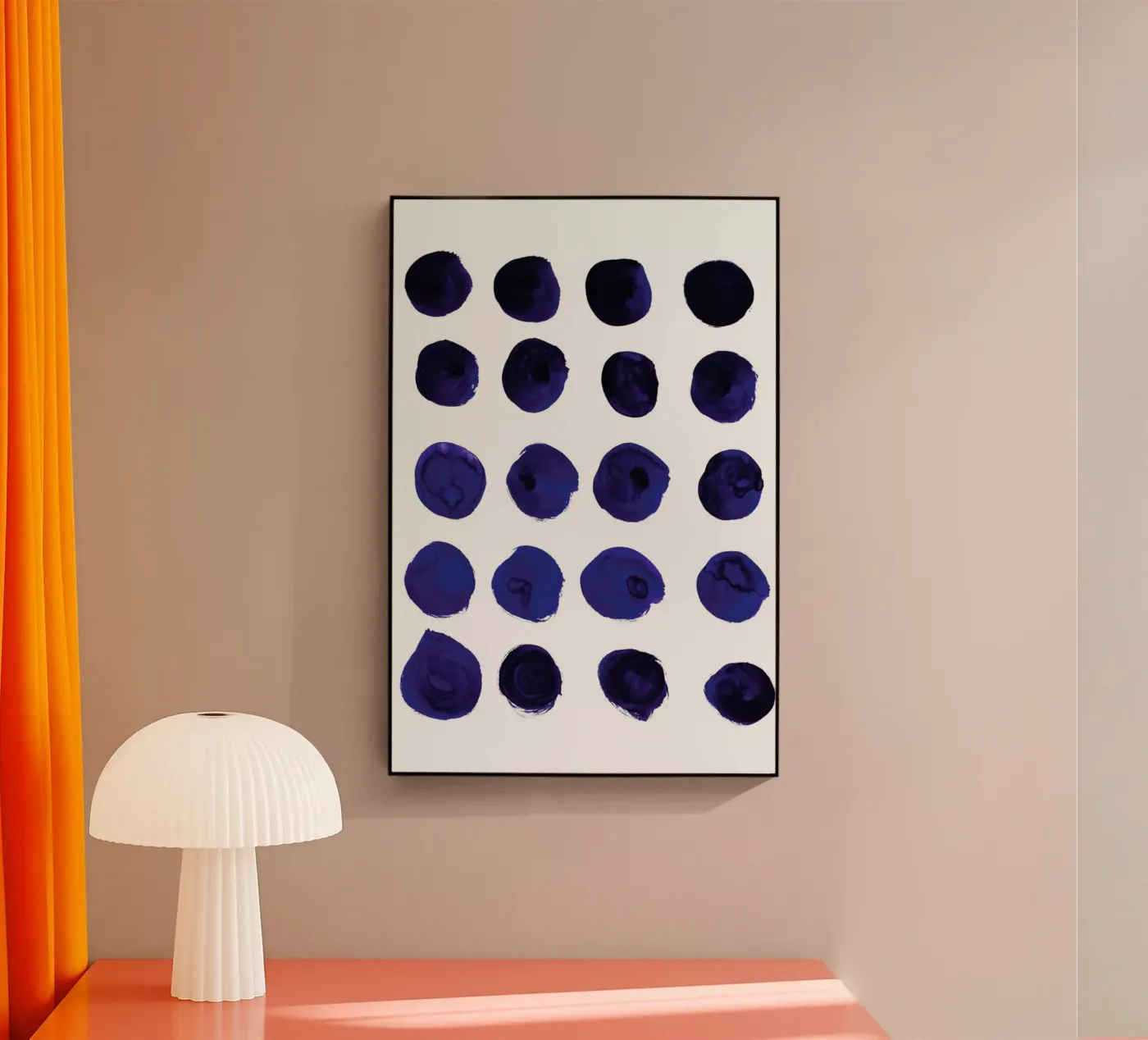 Blue Dots Acryl-Glas von Amy Sia