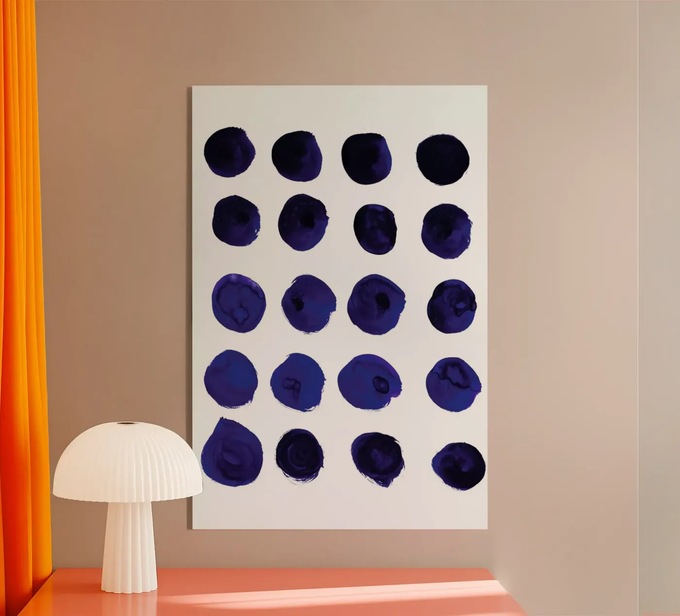 Blue Dots Acryl-Glas von Amy Sia